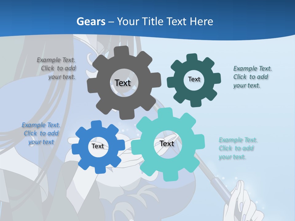 A Woman With An Umbrella Powerpoint Template PowerPoint Template
