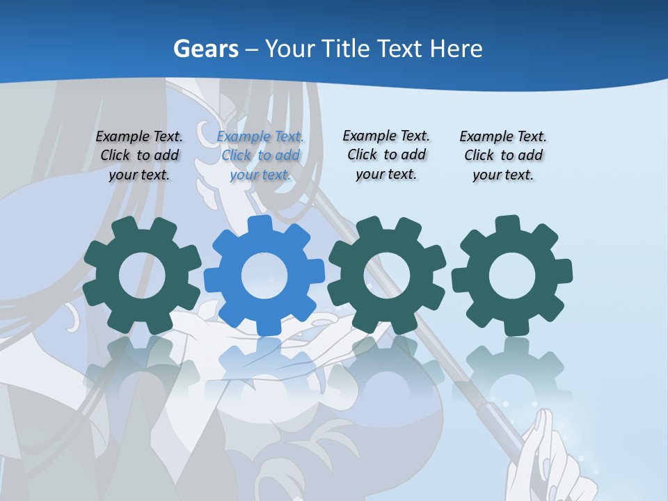 A Woman With An Umbrella Powerpoint Template PowerPoint Template