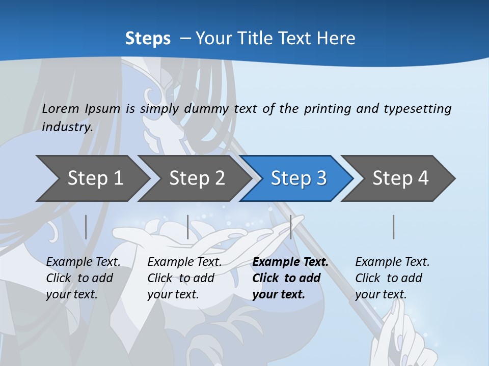 A Woman With An Umbrella Powerpoint Template PowerPoint Template