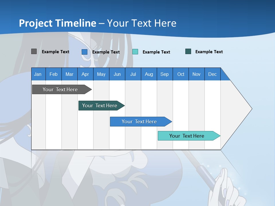 A Woman With An Umbrella Powerpoint Template PowerPoint Template