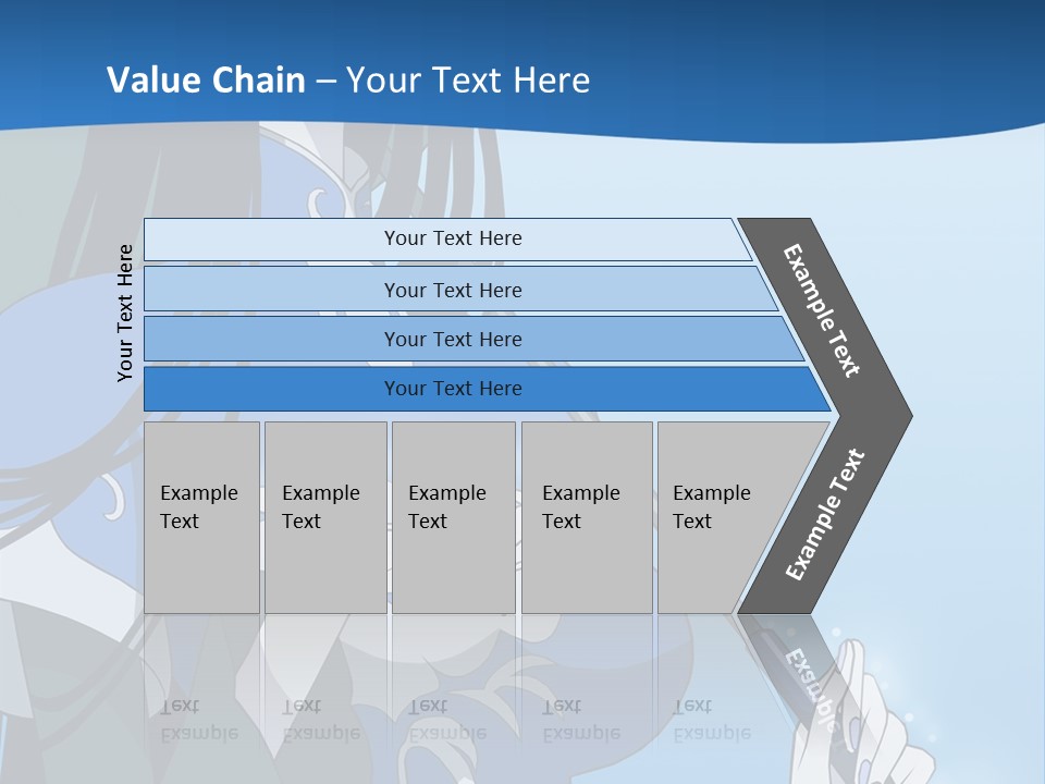 A Woman With An Umbrella Powerpoint Template PowerPoint Template