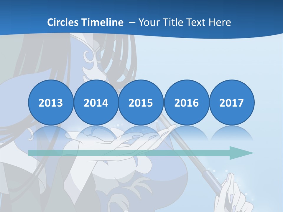 A Woman With An Umbrella Powerpoint Template PowerPoint Template