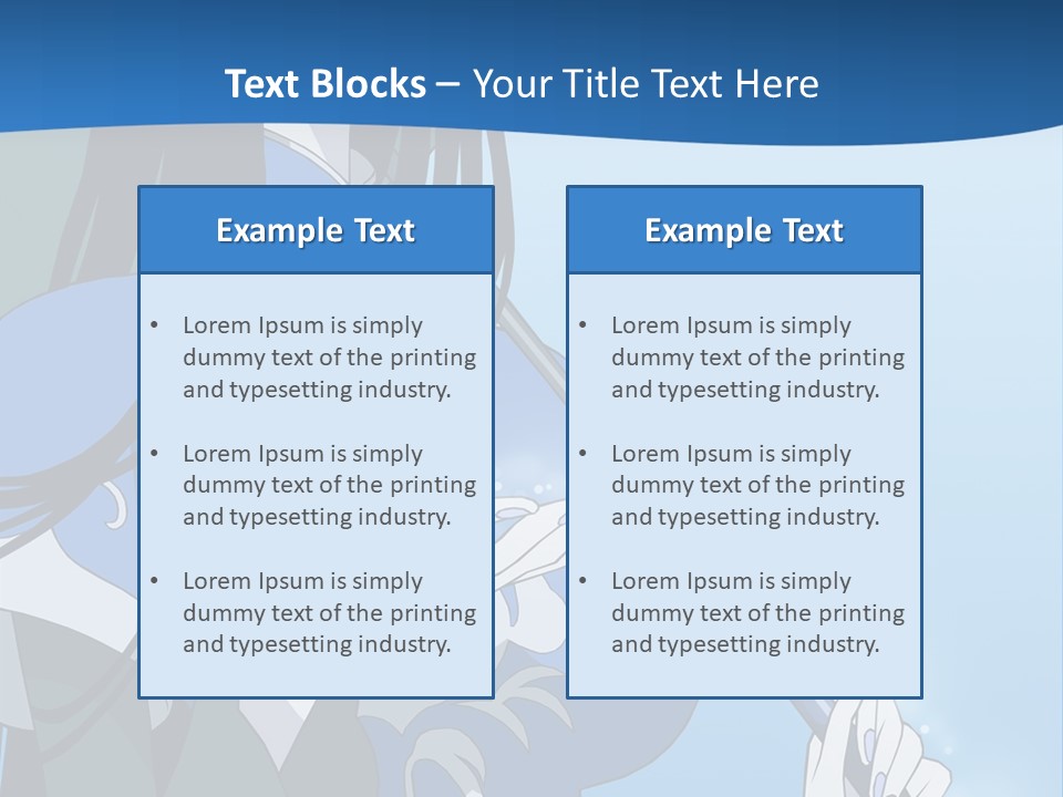 A Woman With An Umbrella Powerpoint Template PowerPoint Template