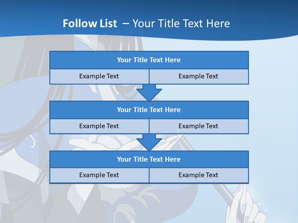 A Woman With An Umbrella Powerpoint Template PowerPoint Template