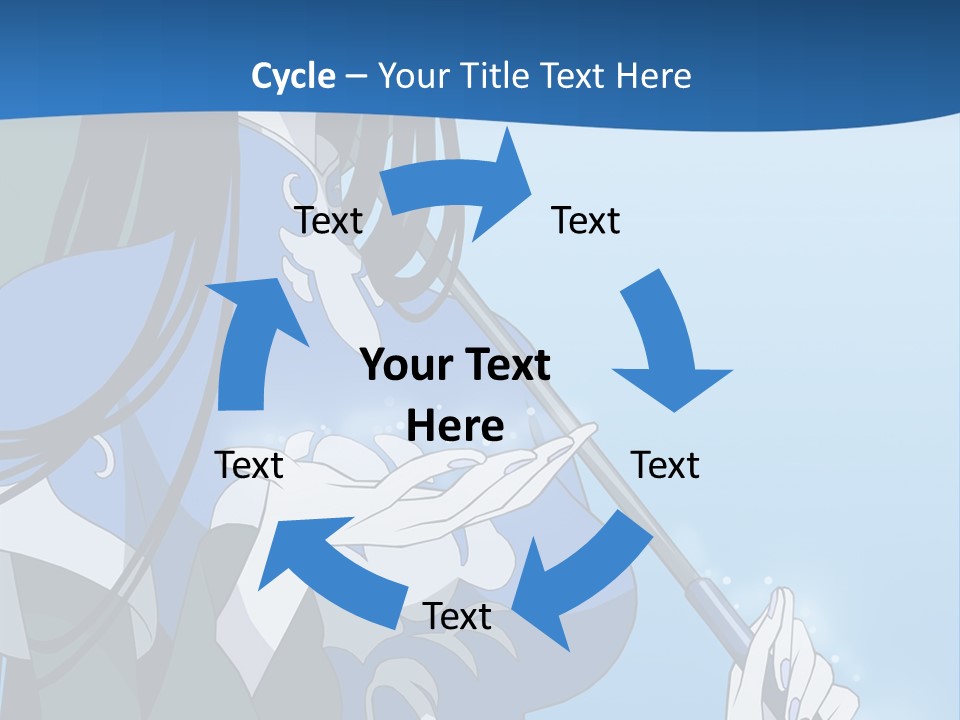 A Woman With An Umbrella Powerpoint Template PowerPoint Template