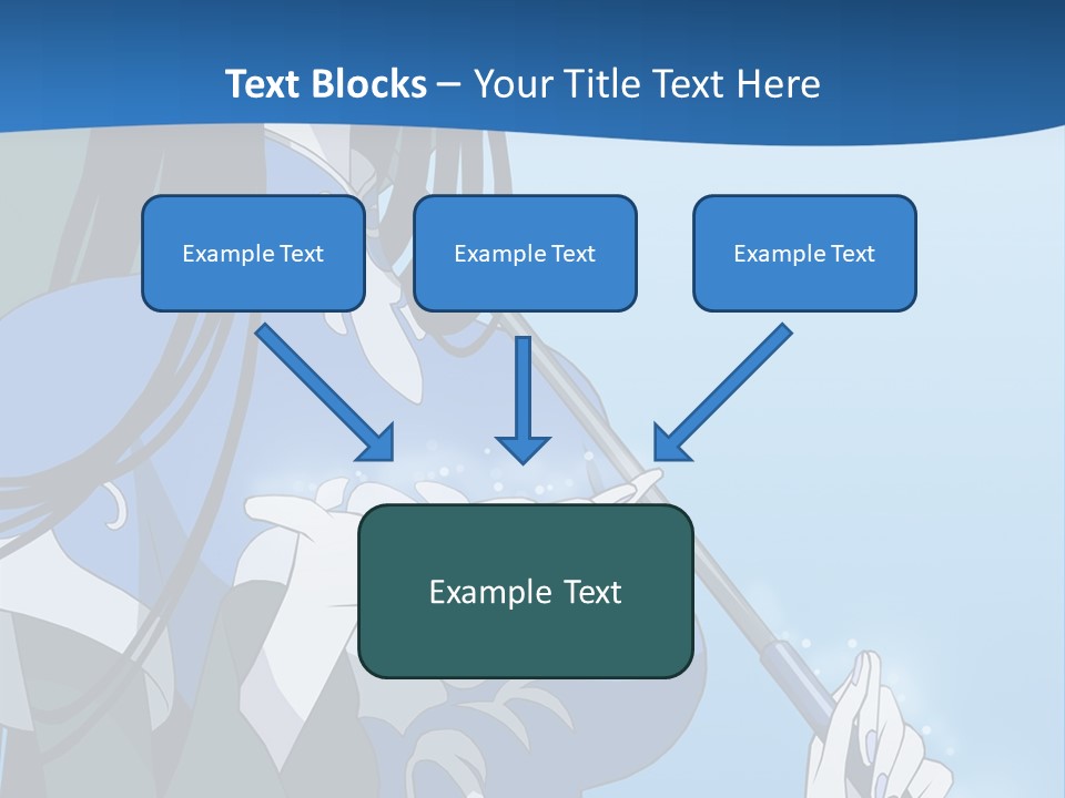 A Woman With An Umbrella Powerpoint Template PowerPoint Template