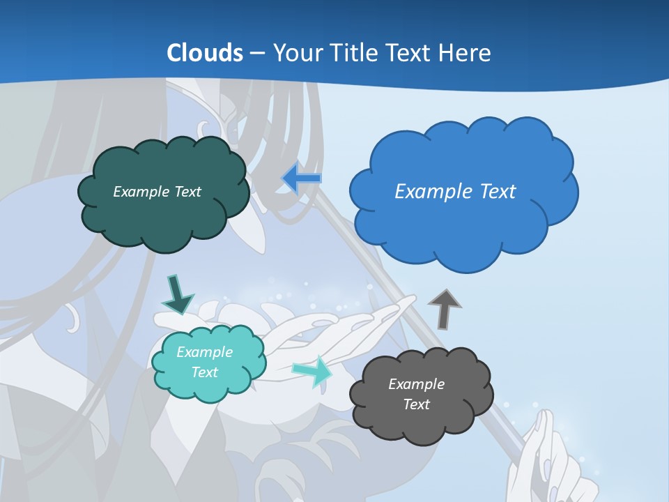 A Woman With An Umbrella Powerpoint Template PowerPoint Template
