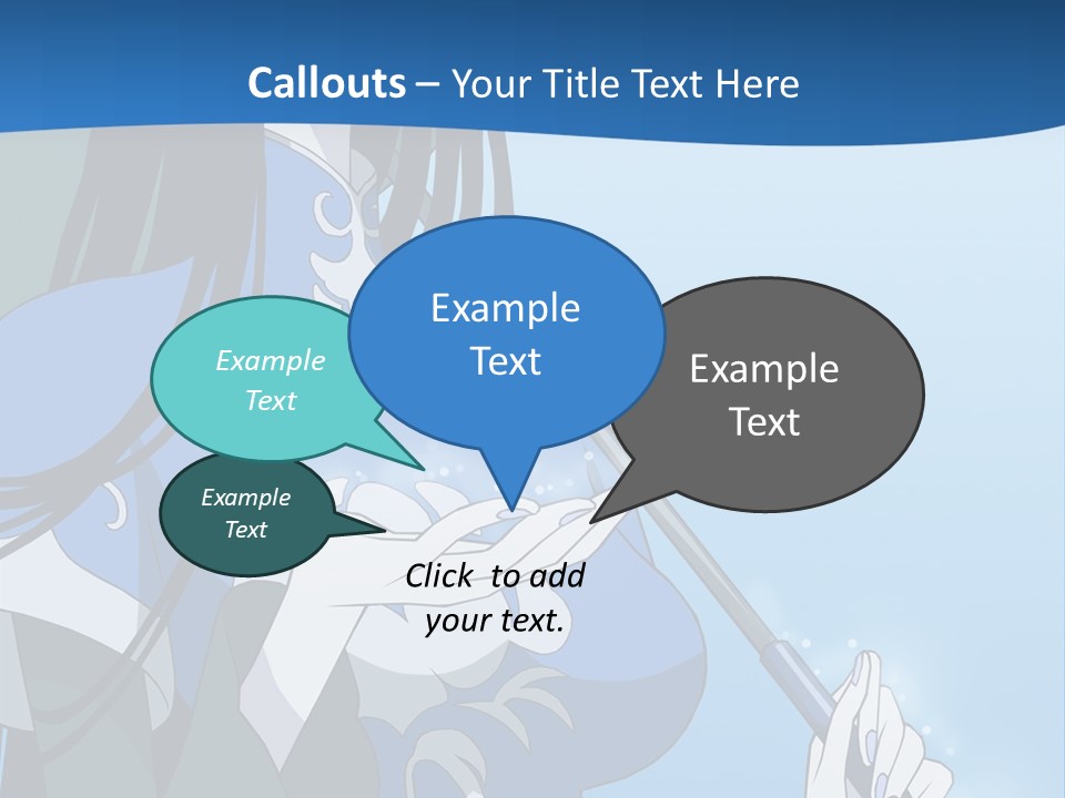 A Woman With An Umbrella Powerpoint Template PowerPoint Template