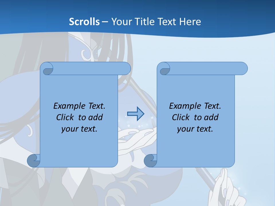 A Woman With An Umbrella Powerpoint Template PowerPoint Template