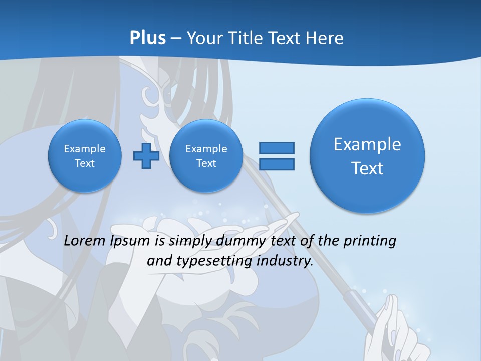 A Woman With An Umbrella Powerpoint Template PowerPoint Template