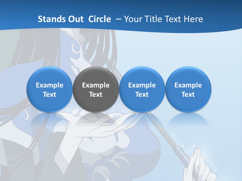 A Woman With An Umbrella Powerpoint Template PowerPoint Template