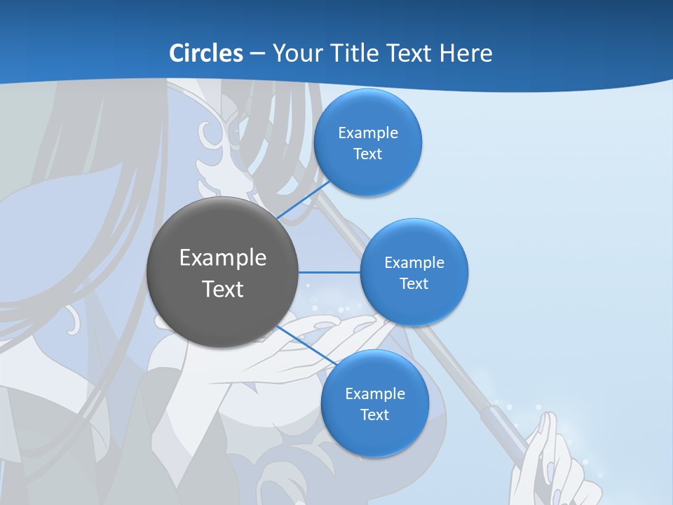 A Woman With An Umbrella Powerpoint Template PowerPoint Template