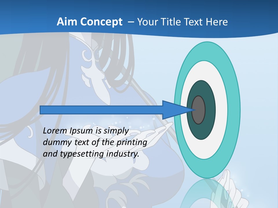 A Woman With An Umbrella Powerpoint Template PowerPoint Template