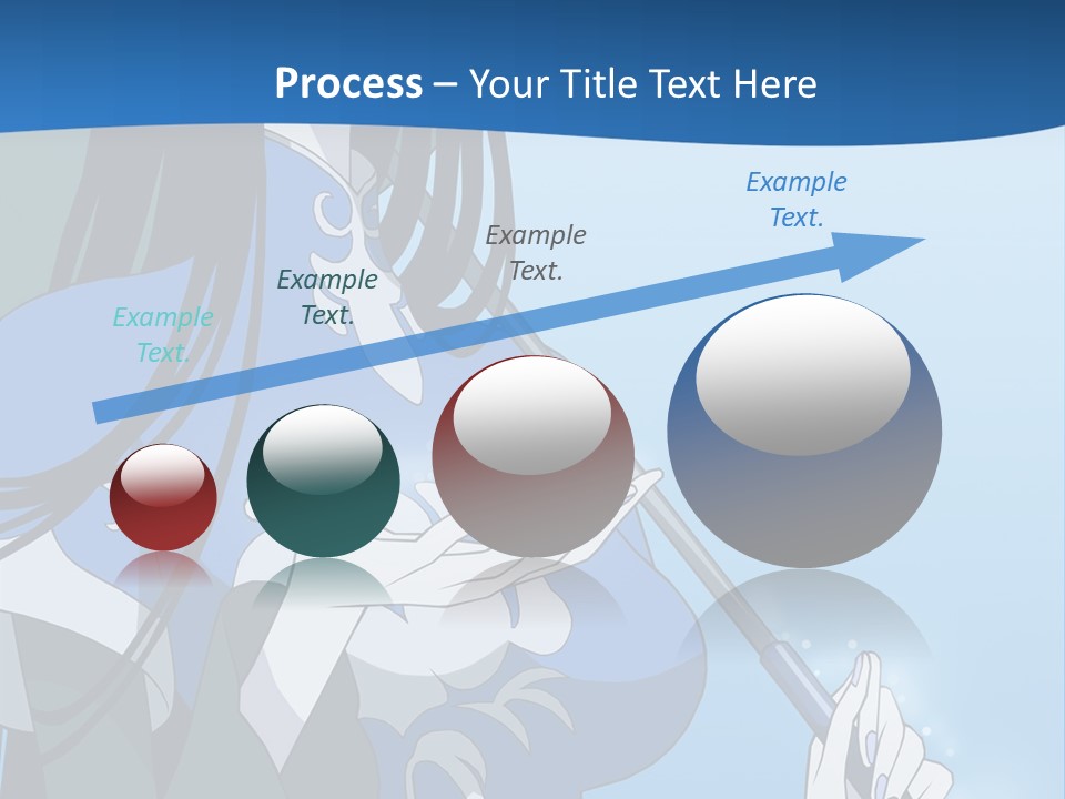 A Woman With An Umbrella Powerpoint Template PowerPoint Template