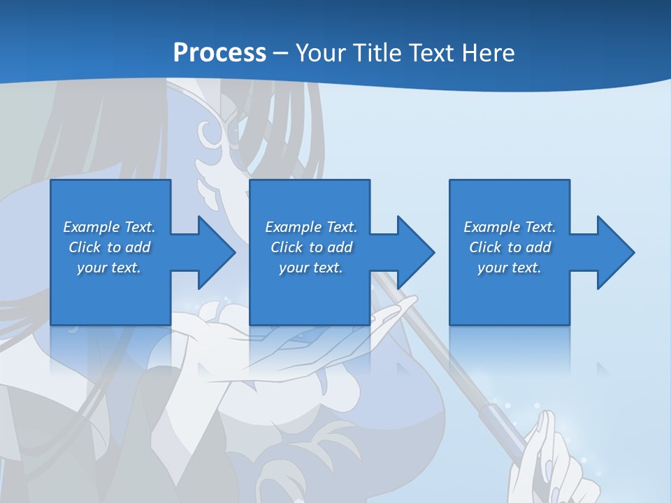A Woman With An Umbrella Powerpoint Template PowerPoint Template