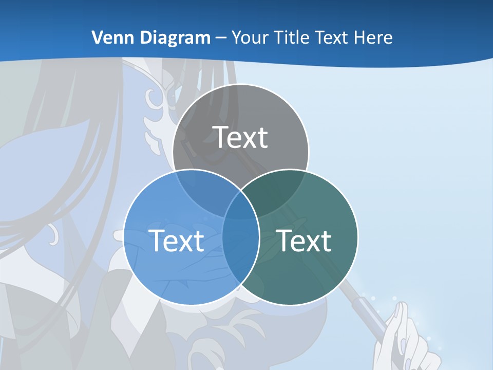 A Woman With An Umbrella Powerpoint Template PowerPoint Template