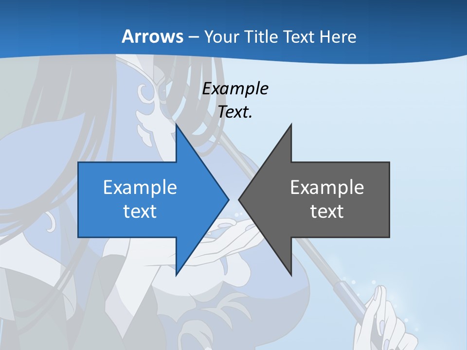 A Woman With An Umbrella Powerpoint Template PowerPoint Template