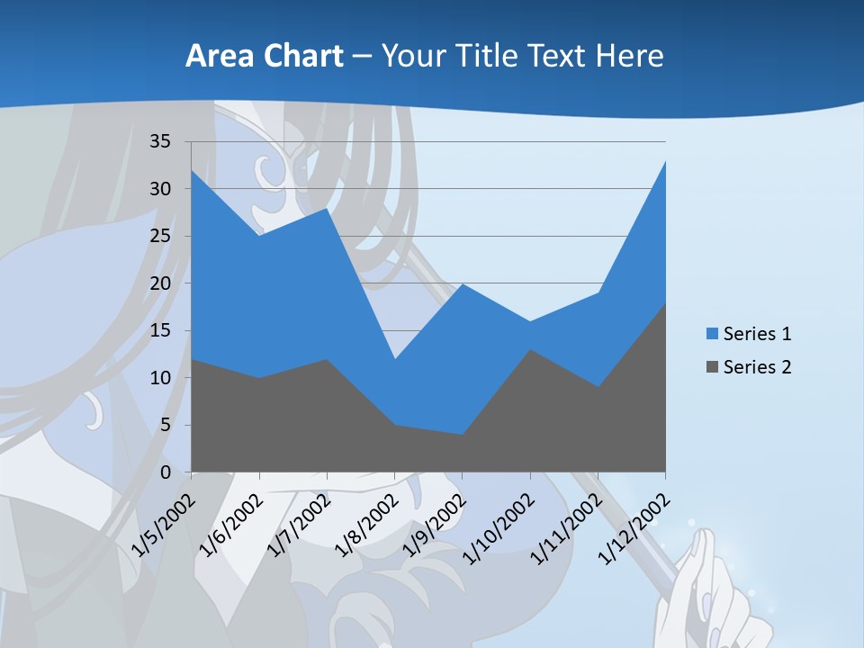 A Woman With An Umbrella Powerpoint Template PowerPoint Template