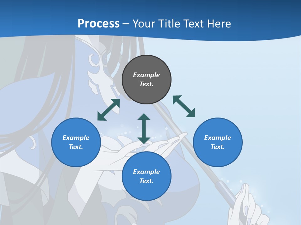 A Woman With An Umbrella Powerpoint Template PowerPoint Template