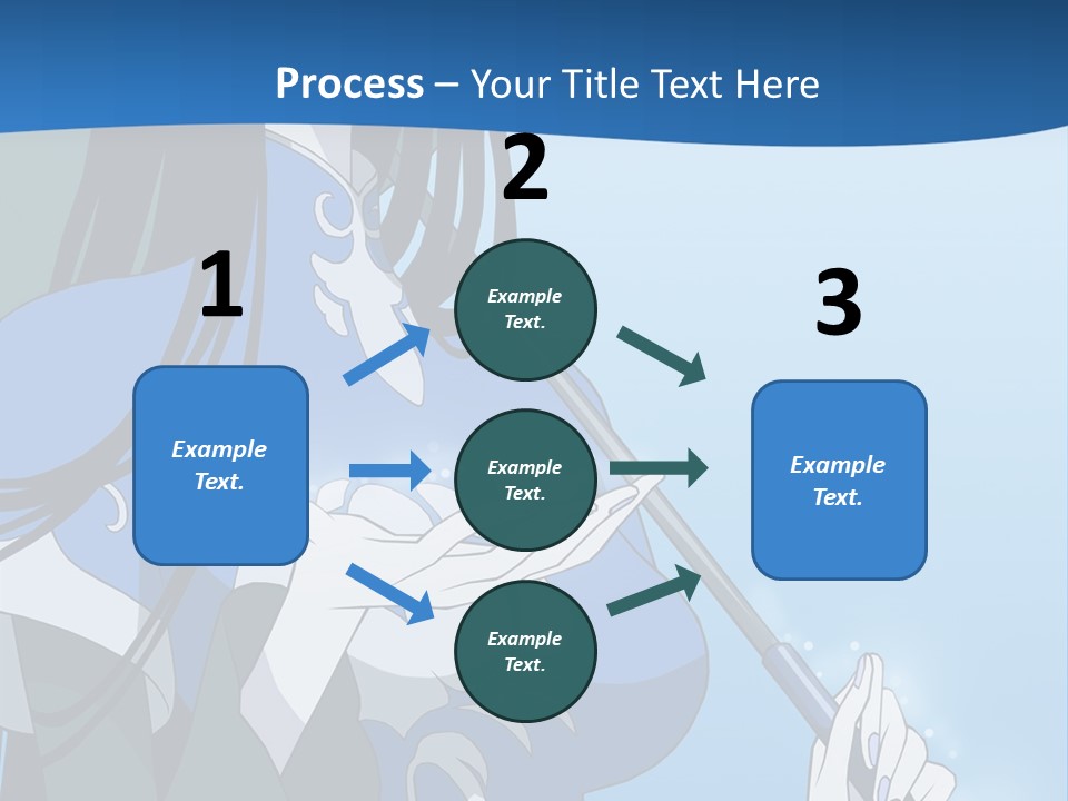 A Woman With An Umbrella Powerpoint Template PowerPoint Template