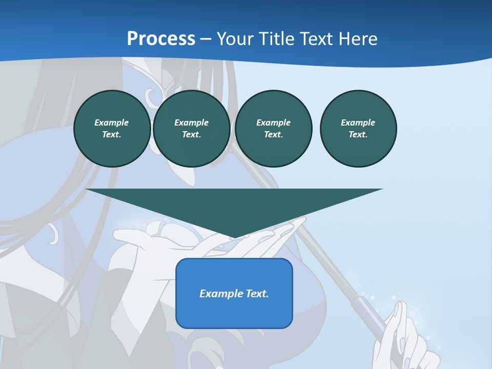 A Woman With An Umbrella Powerpoint Template PowerPoint Template
