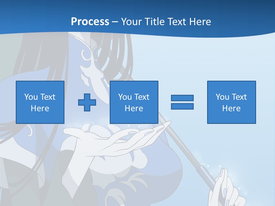 A Woman With An Umbrella Powerpoint Template PowerPoint Template