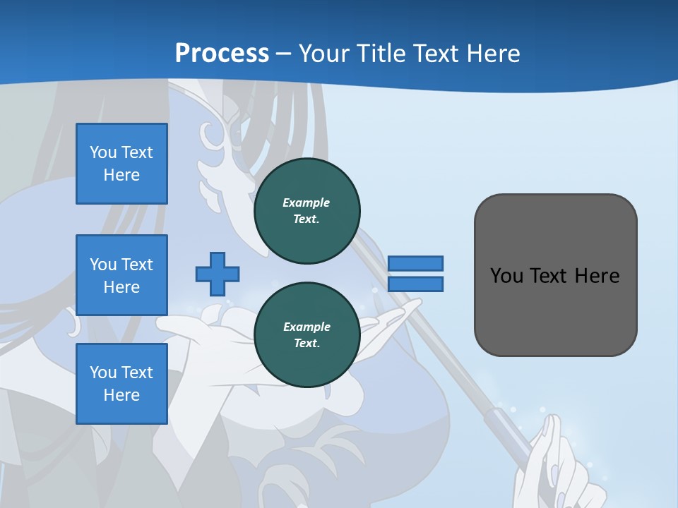 A Woman With An Umbrella Powerpoint Template PowerPoint Template