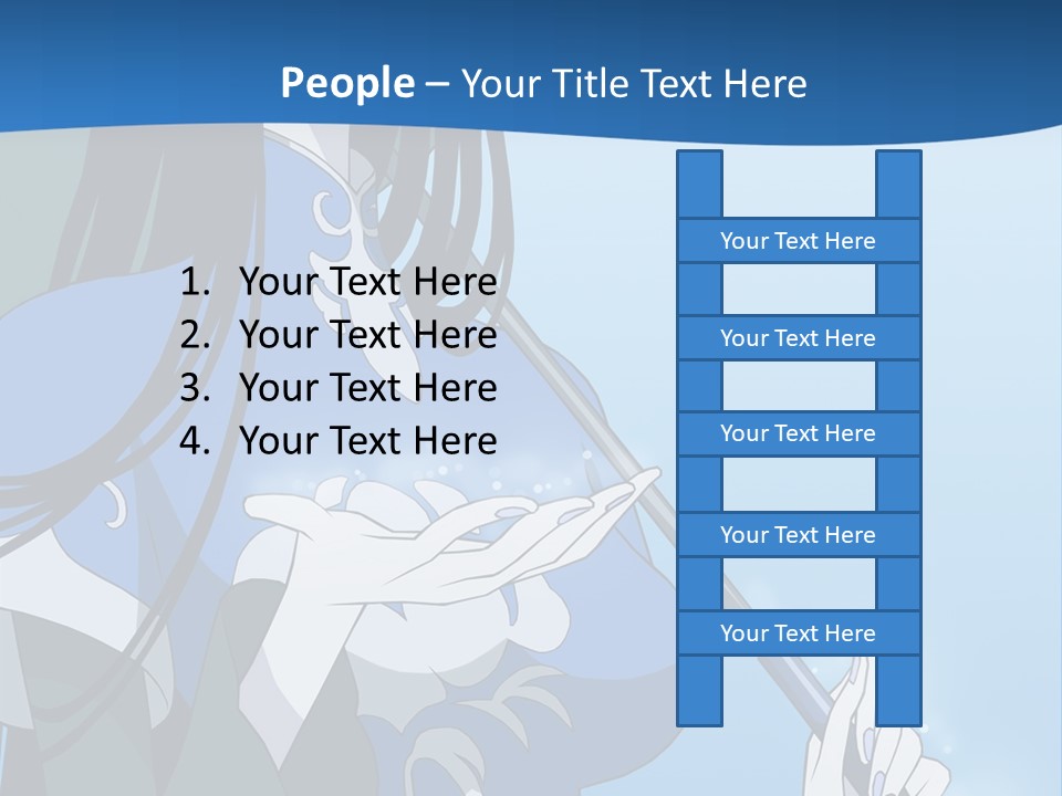 A Woman With An Umbrella Powerpoint Template PowerPoint Template