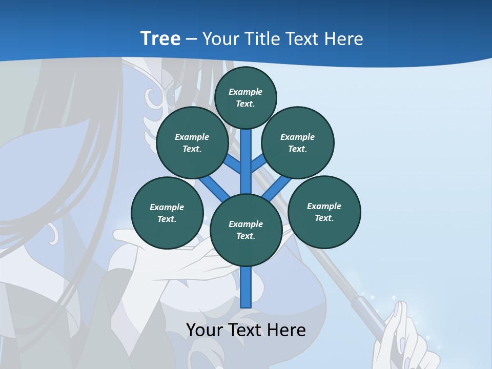 A Woman With An Umbrella Powerpoint Template PowerPoint Template