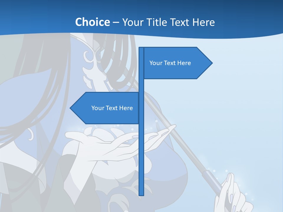 A Woman With An Umbrella Powerpoint Template PowerPoint Template