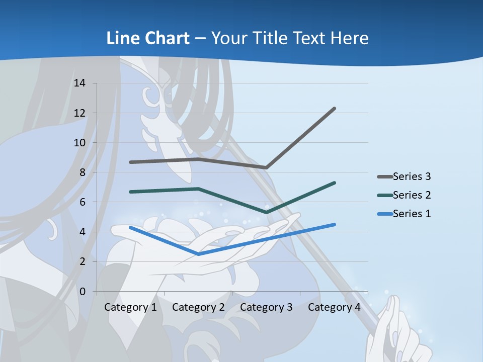 A Woman With An Umbrella Powerpoint Template PowerPoint Template