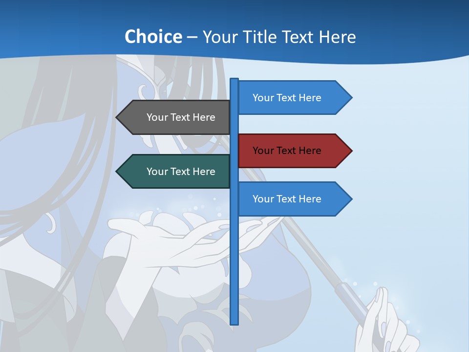 A Woman With An Umbrella Powerpoint Template PowerPoint Template