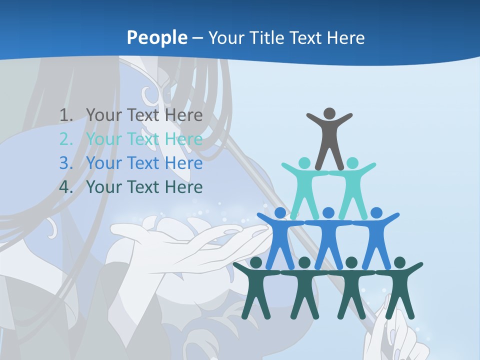 A Woman With An Umbrella Powerpoint Template PowerPoint Template