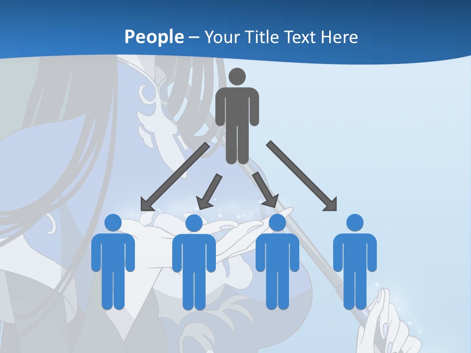 A Woman With An Umbrella Powerpoint Template PowerPoint Template