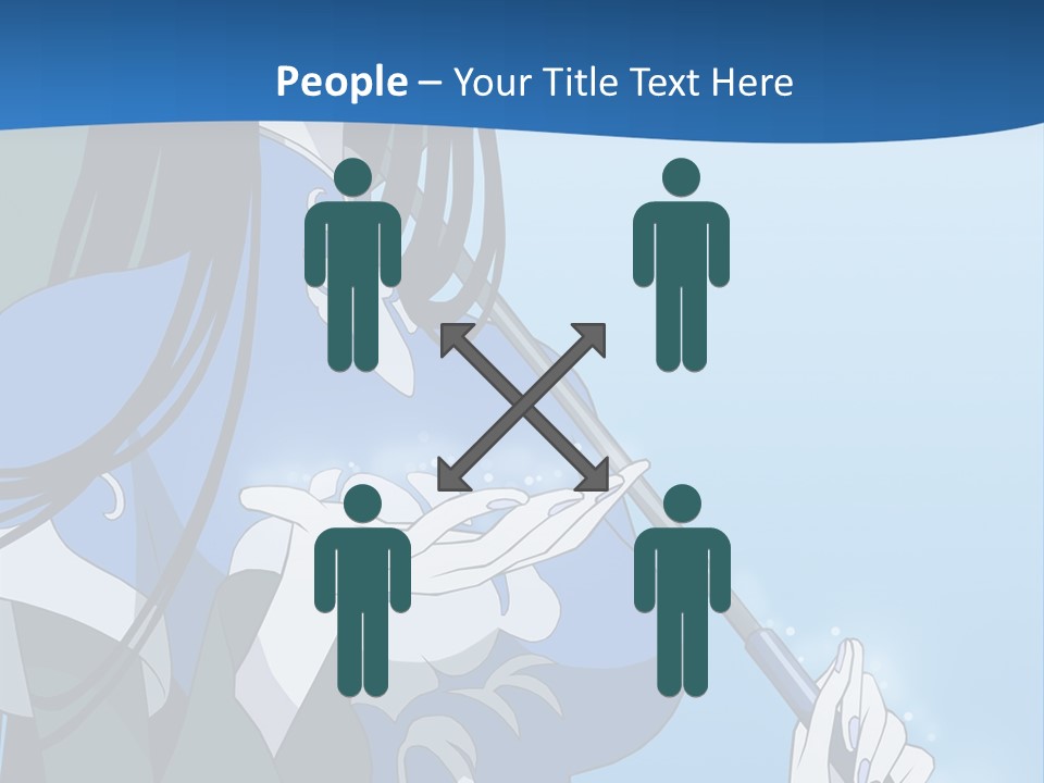 A Woman With An Umbrella Powerpoint Template PowerPoint Template