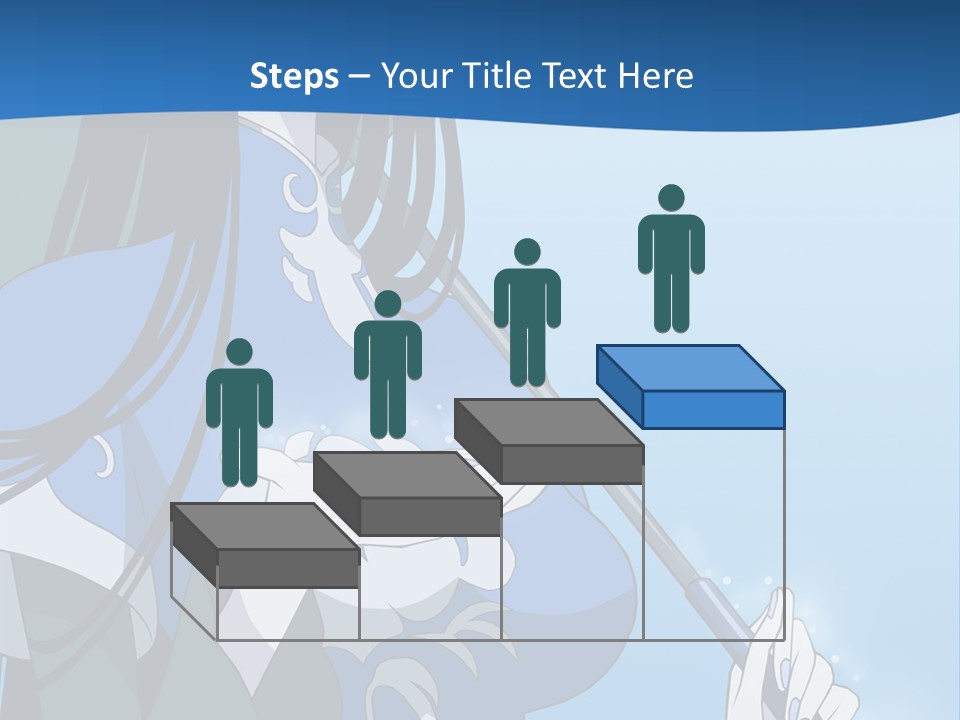 A Woman With An Umbrella Powerpoint Template PowerPoint Template