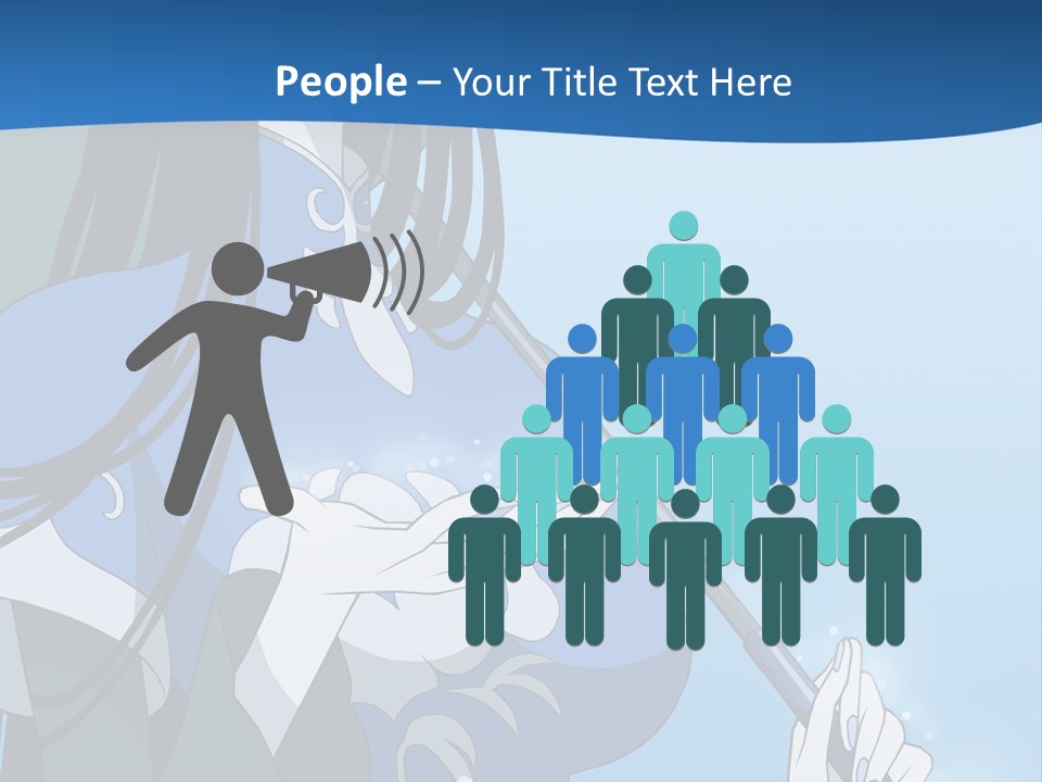 A Woman With An Umbrella Powerpoint Template PowerPoint Template