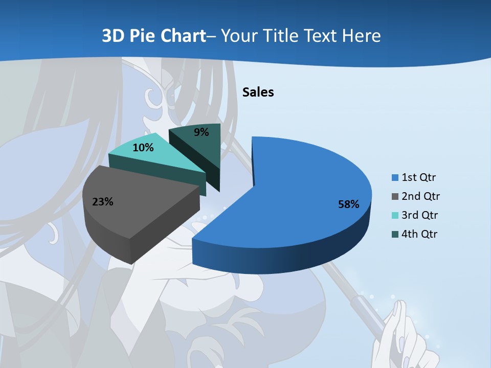 A Woman With An Umbrella Powerpoint Template PowerPoint Template