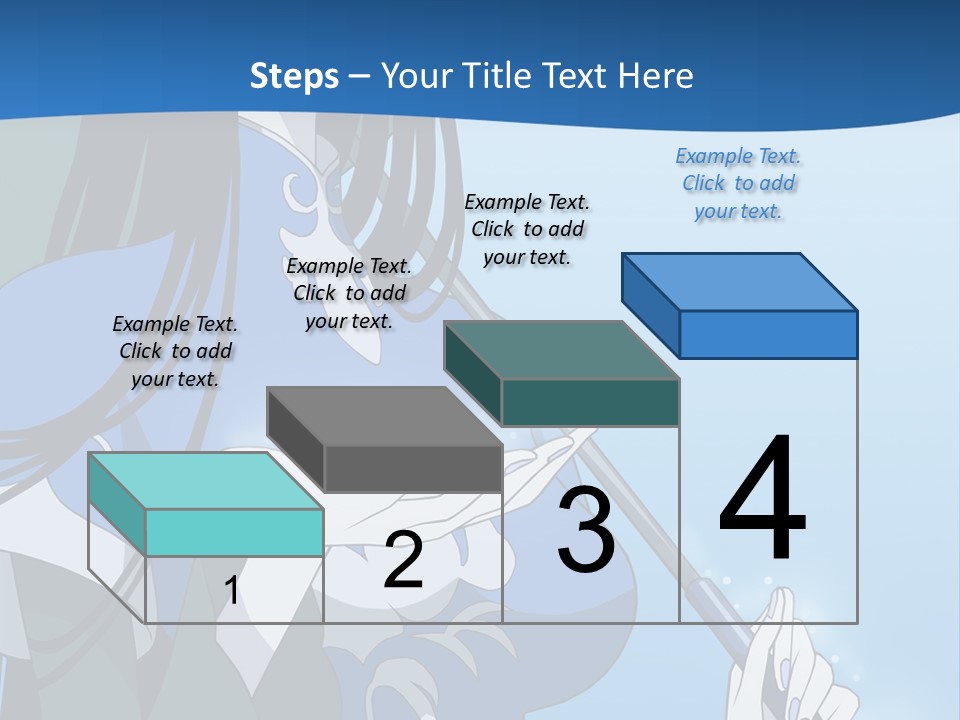 A Woman With An Umbrella Powerpoint Template PowerPoint Template