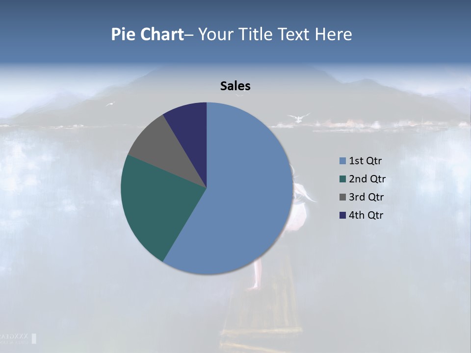 A Woman In A White Dress Standing On A Dock PowerPoint Template