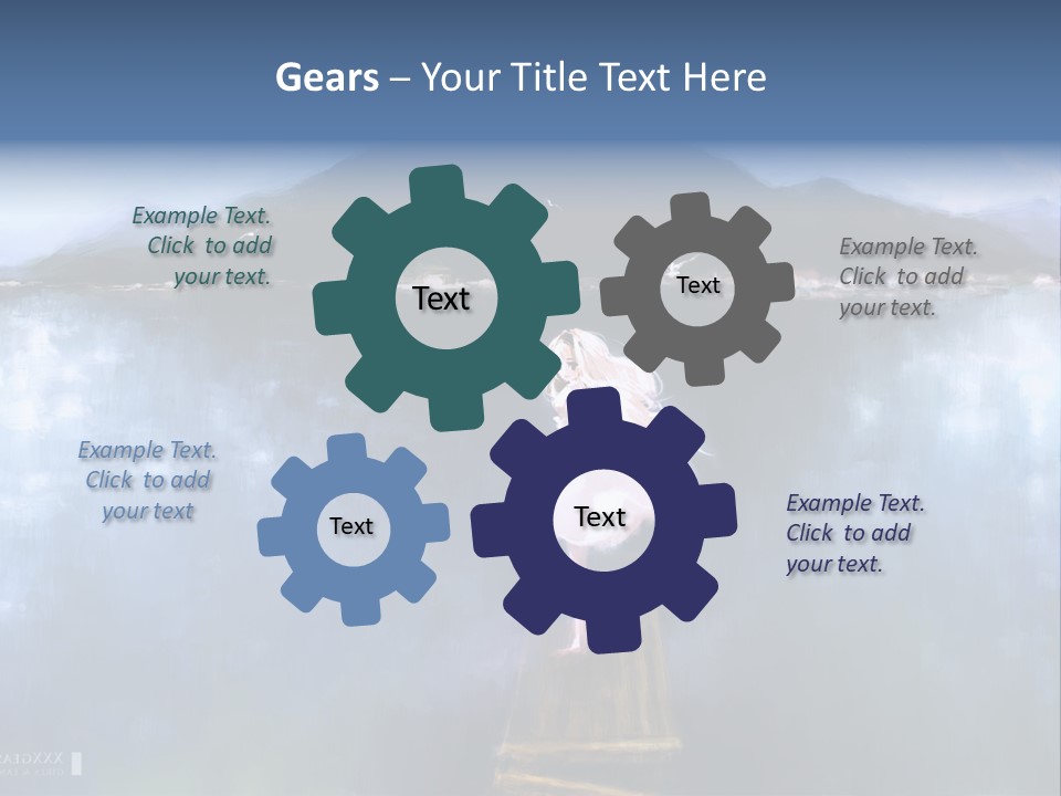 A Woman In A White Dress Standing On A Dock PowerPoint Template