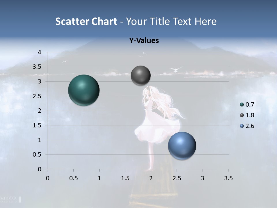 A Woman In A White Dress Standing On A Dock PowerPoint Template