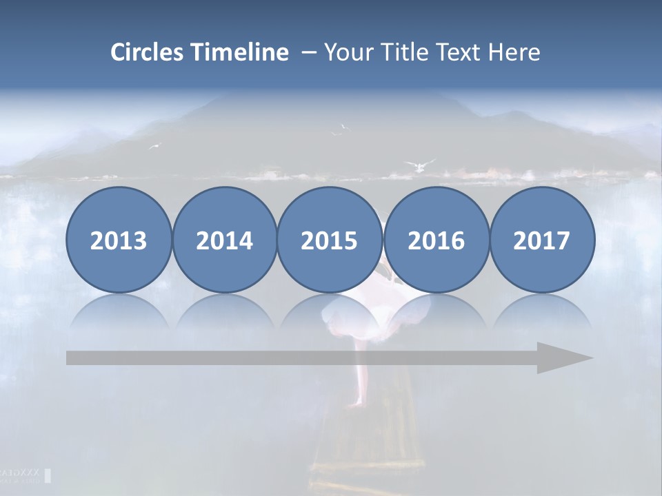 A Woman In A White Dress Standing On A Dock PowerPoint Template