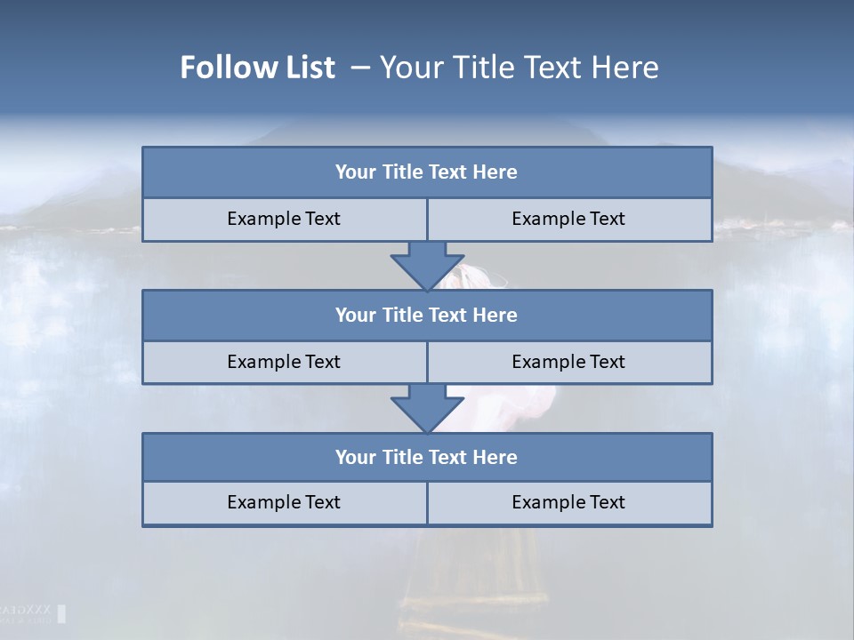 A Woman In A White Dress Standing On A Dock PowerPoint Template