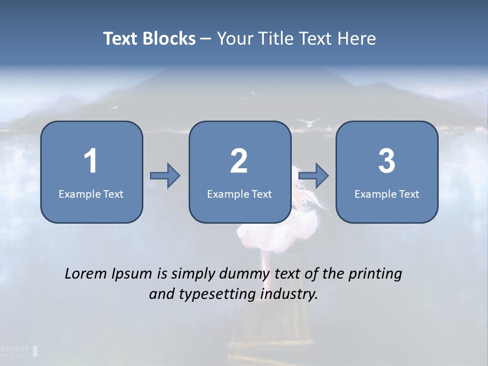 A Woman In A White Dress Standing On A Dock PowerPoint Template