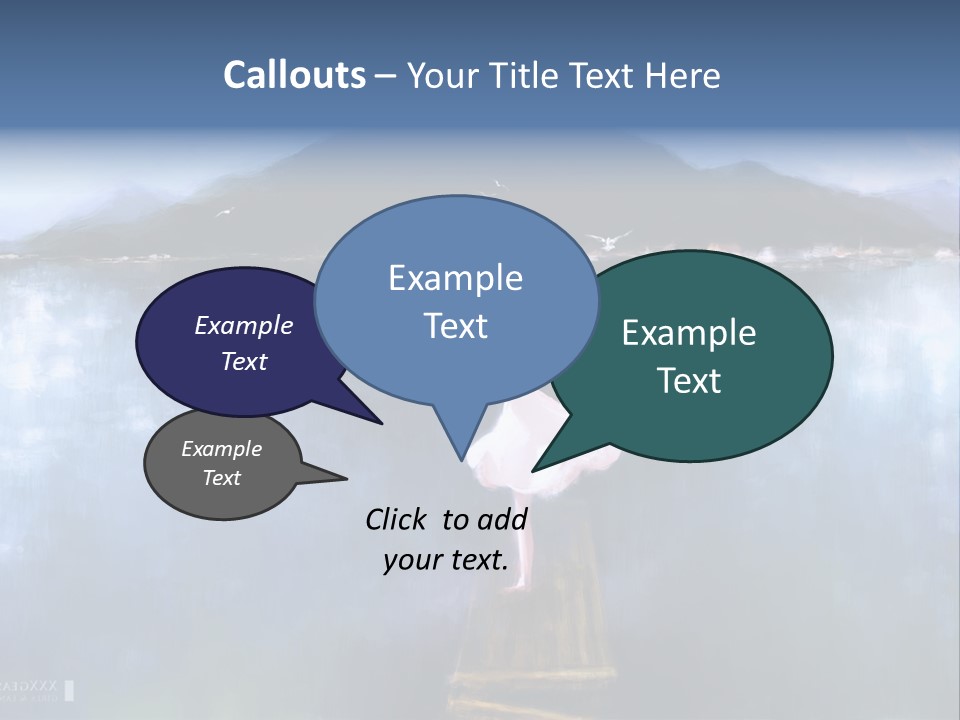 A Woman In A White Dress Standing On A Dock PowerPoint Template