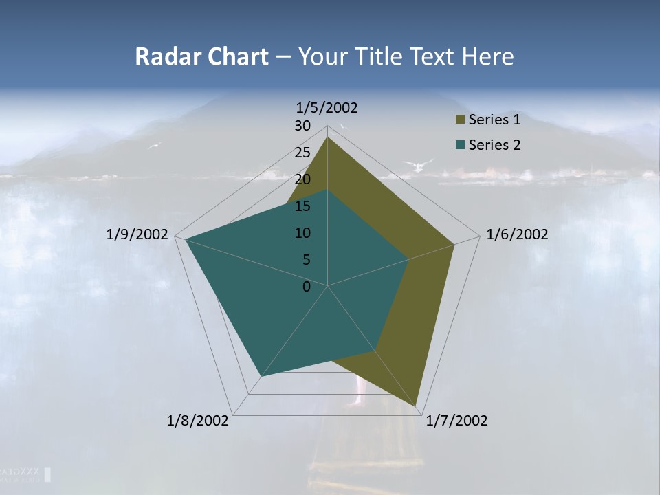 A Woman In A White Dress Standing On A Dock PowerPoint Template