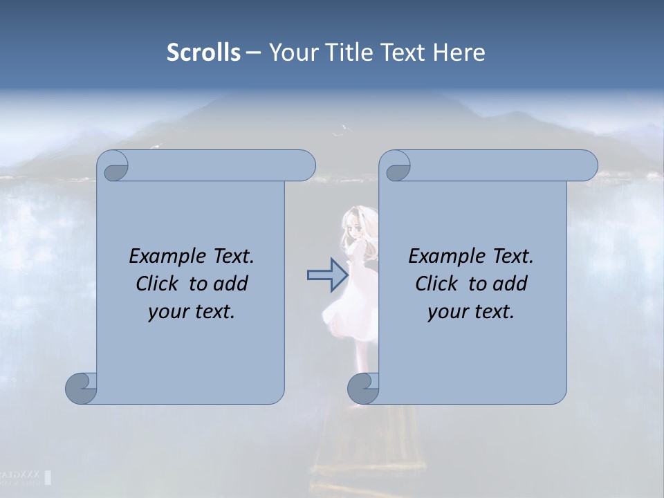 A Woman In A White Dress Standing On A Dock PowerPoint Template