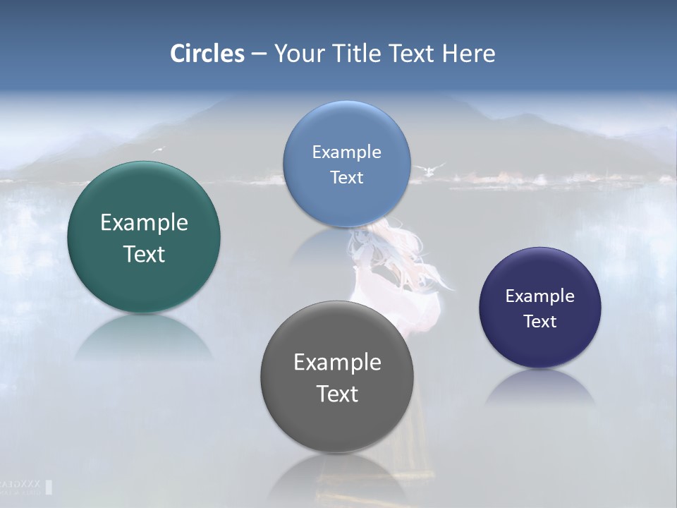 A Woman In A White Dress Standing On A Dock PowerPoint Template