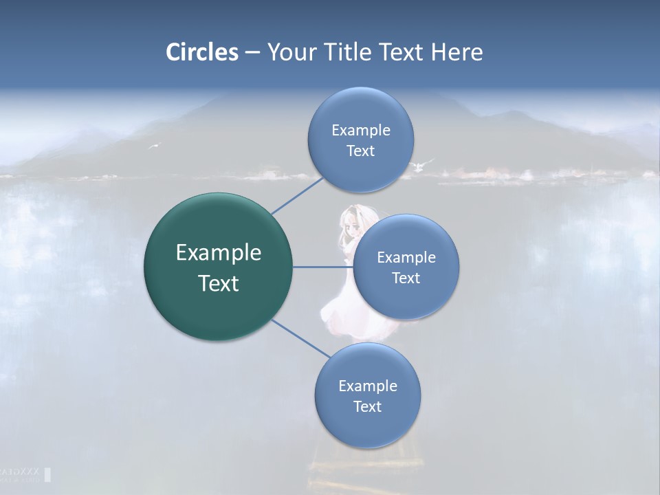 A Woman In A White Dress Standing On A Dock PowerPoint Template